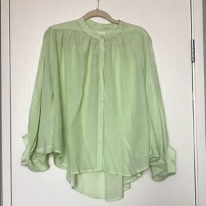 NWT! Maeve by Anthropologie Light Green Blouse